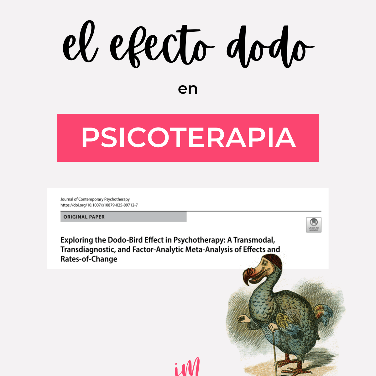 EL EFECTO DODO EN&nbsp;PSICOTERAPIA